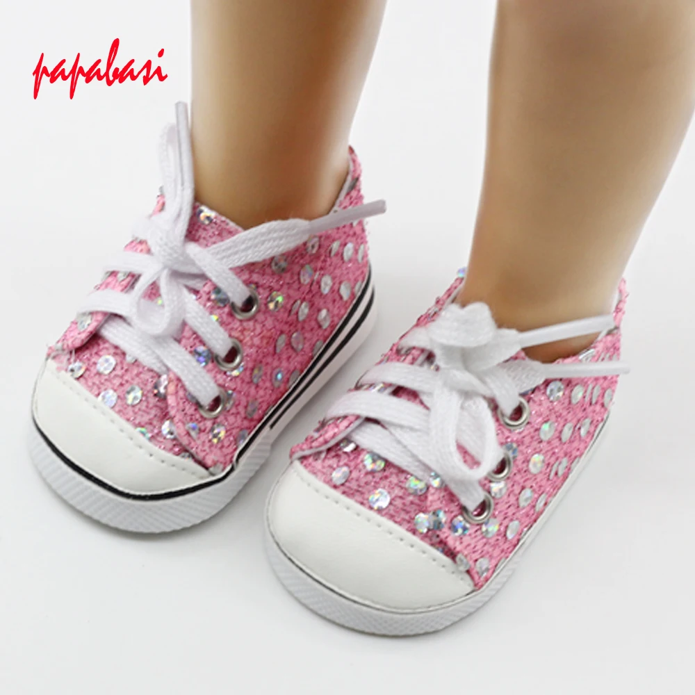 Doll shoes ,Pink sport leisure doll shoes for 18" inch american girl doll for baby giftin Dolls