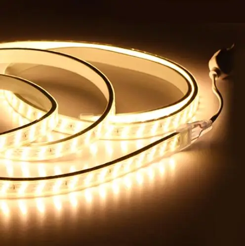 Водонепроницаемая светодиодная лента 220 В 2835 SMD 180 светодиодов/м трехрядная