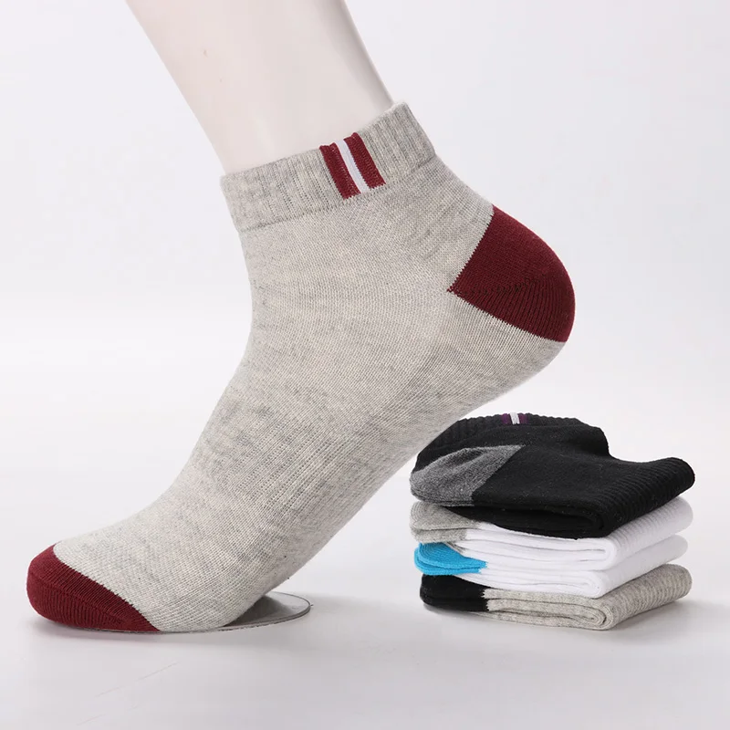 

5 Pairs Mens Autumn Summer Socks Classic Patchwork Mesh Breathable Cotton Men Short Sock High Quality Deodorant Male Socks Meias