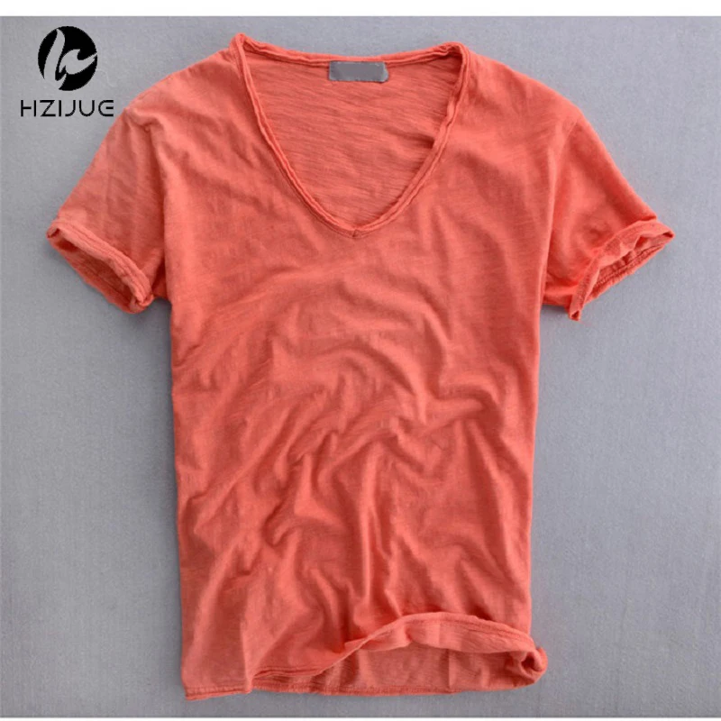 Mens bottoming T shirt slim solid Men T-shirts European and American Style Cotton short sleeve shirts Brand T shirt for Mens