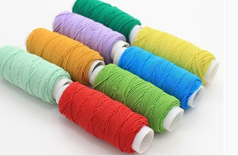 5 rolls/lot 30m/roll colorful thin round elastic band elastic string