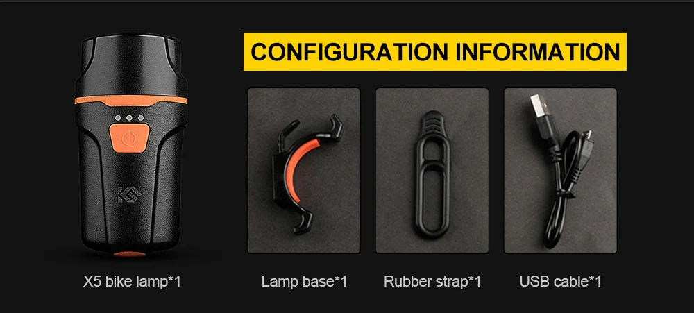 Excellent CoolChange Waterproof Bike Light USB Rechargeable Cycling Light T6 LED Warning Flashlight Battery 1200mAh 6 Modes Bicycle Light 3