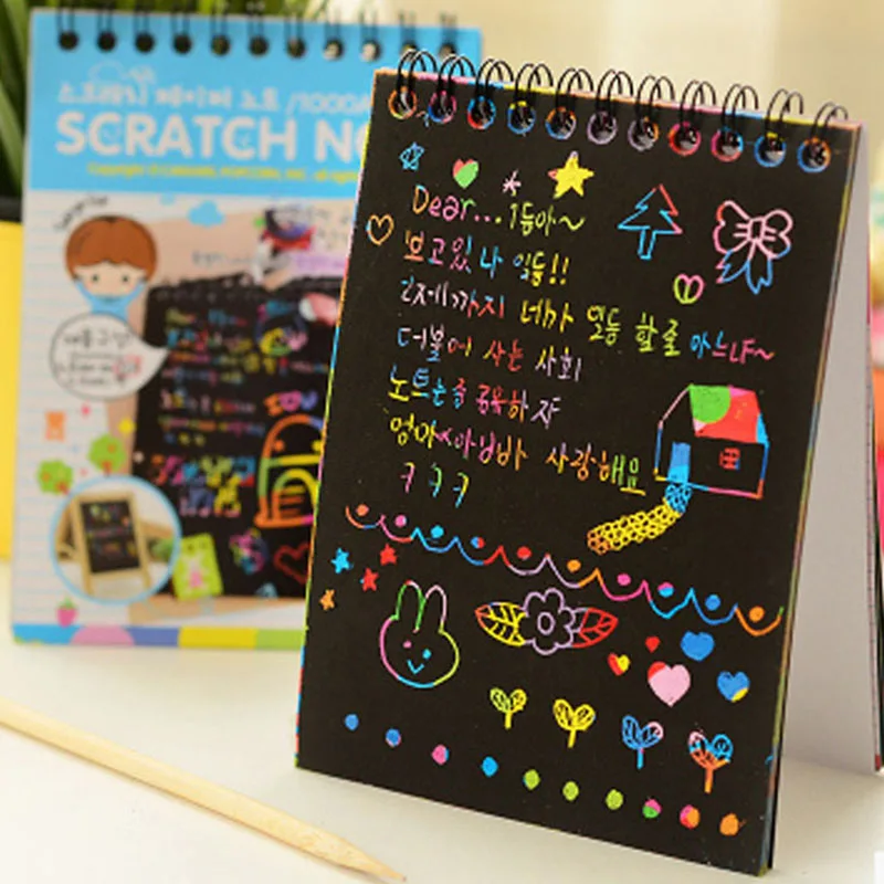 

Funny Drawing Board Paper Scraping Painting Juguetes Learning Drawing Education Toys for Boys Children Scratch Cartoon Magic Toy