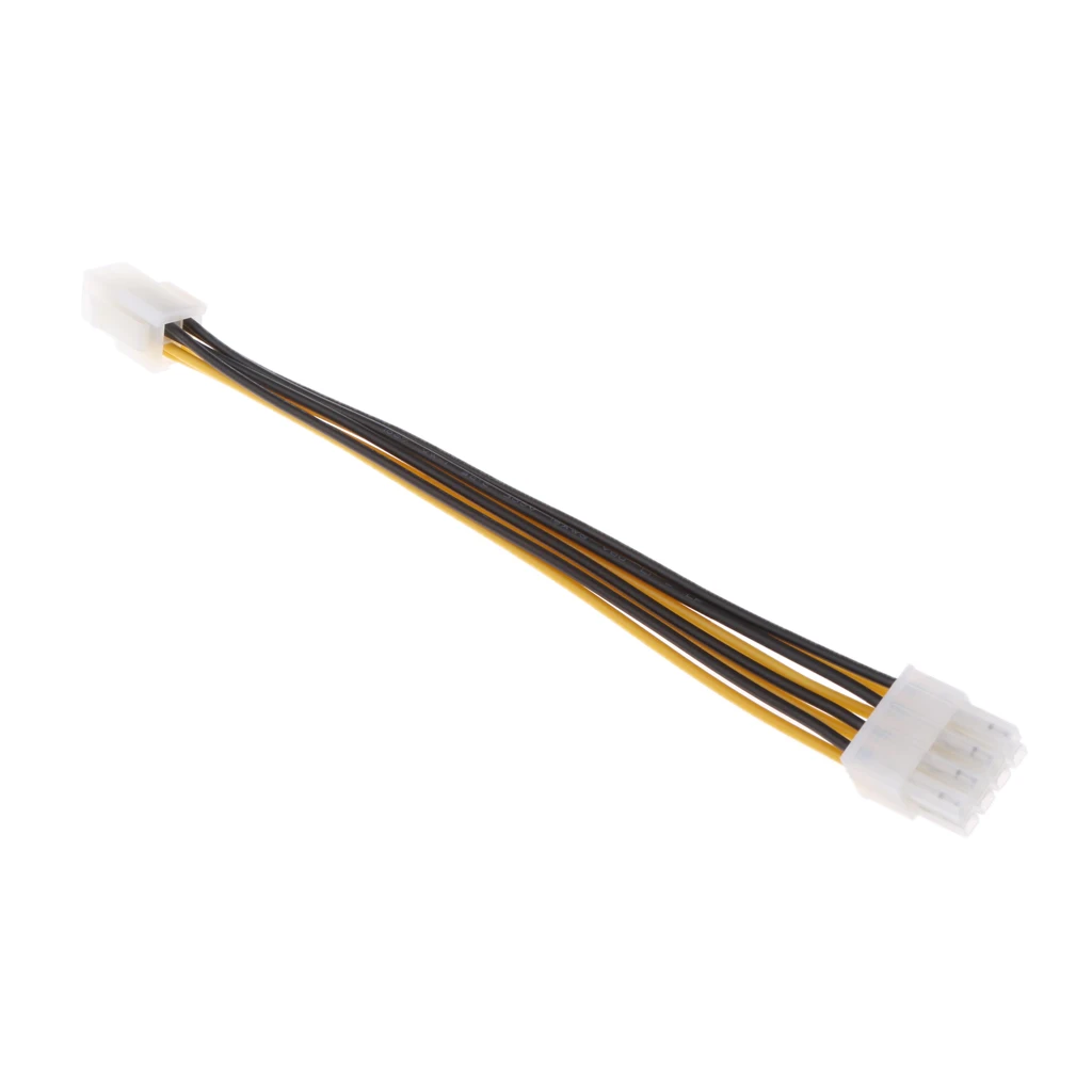5pcs 4 Pin Female to 8 Pin Male CPU Power Converter Cable Lead Adapter Cord