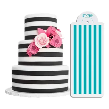 

Stripe Cake Lace Stencil Wedding Decoration Cake Mold Plastic Fondant Template Mold Cake Decorating Tools