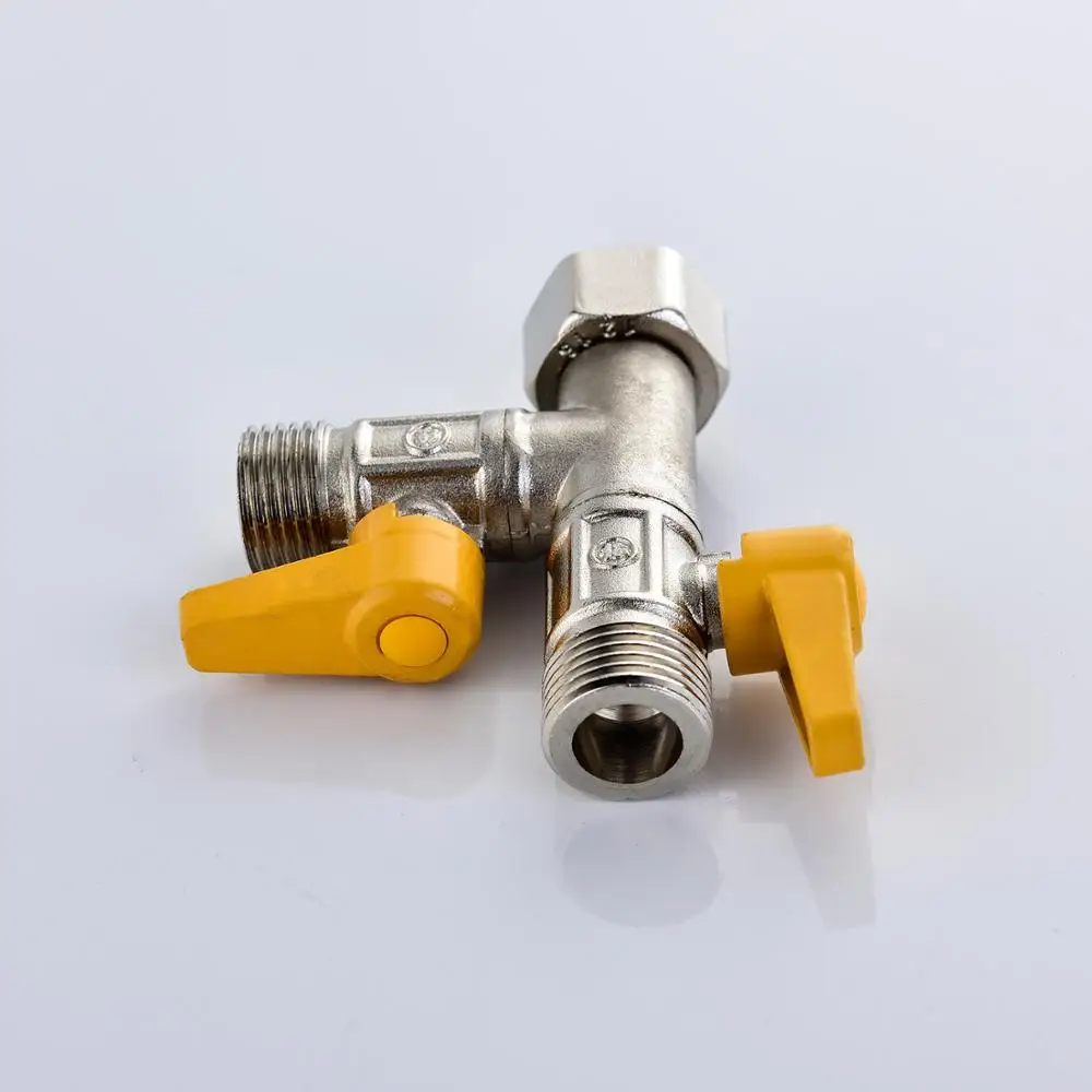 Ciencia Brass Three- way G'1/2 T adapter T valve Diverter Water Separator For Shower Head Shower Arm Bathroom