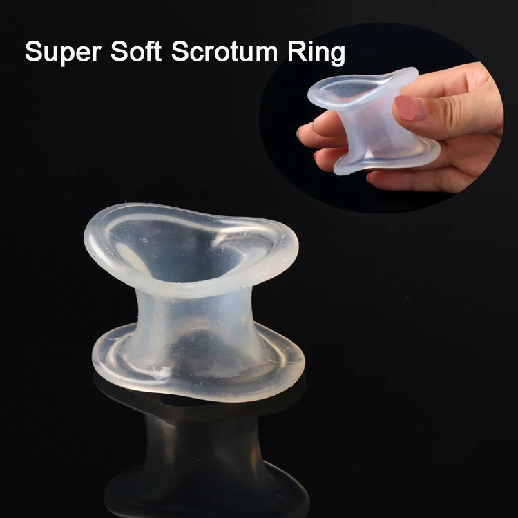Super Elasticity Soft Male Scrotal Bound Rings Silicone Scrotum Stretcher Chastity Penis Ring Adults Sex Toys
