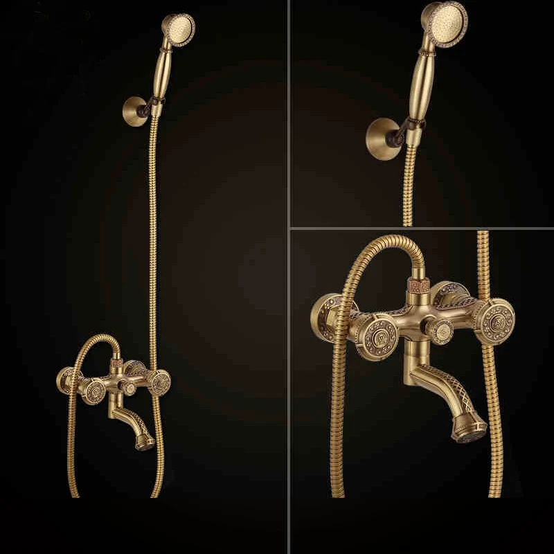Luxury Brass Bathroom Clawfoot Bathtub Faucet bathtub Handheld Shower