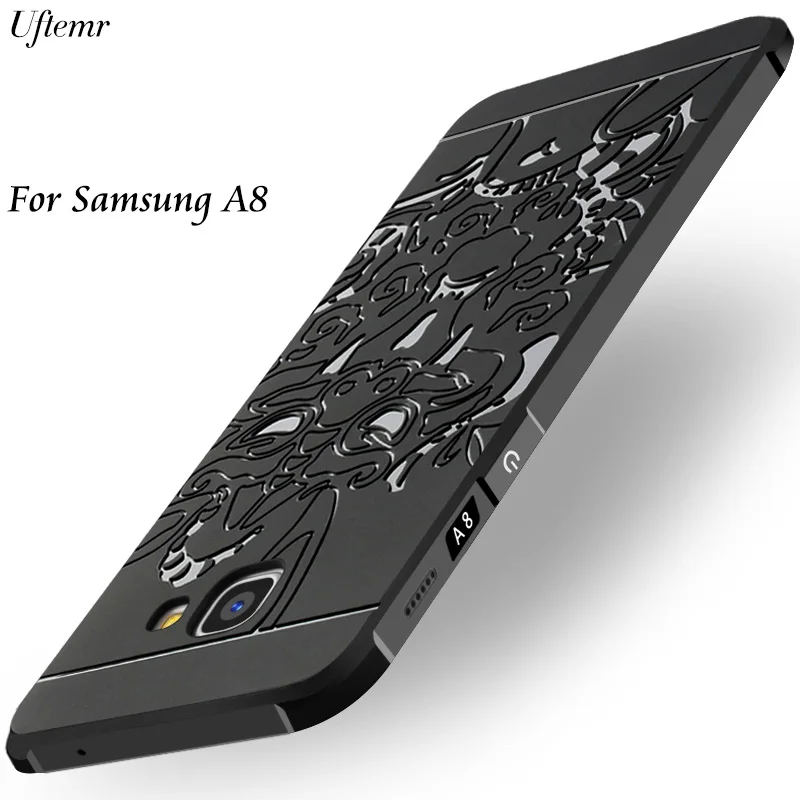 

Uftemr Phone Case For Samsung Galaxy A8 2016 A810 Scrub Rubber 3D Dragon Back Cover For Samsung A810 A8 2016 Phone Accessories