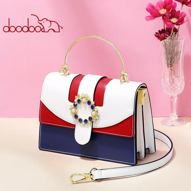 

Pattern Korean Beach Bag Hit Color Handbag Single Shoulder Messenger Woman Package luxury handbags women Crossbody bags designer