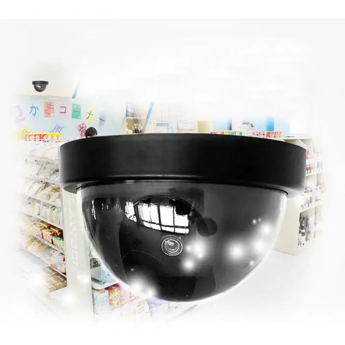 Наружная внутренняя камера наблюдения для видеонаблюдения Купольная манекен поддельная камера с мигающим красным светодиодный светильник camaras de seguridad