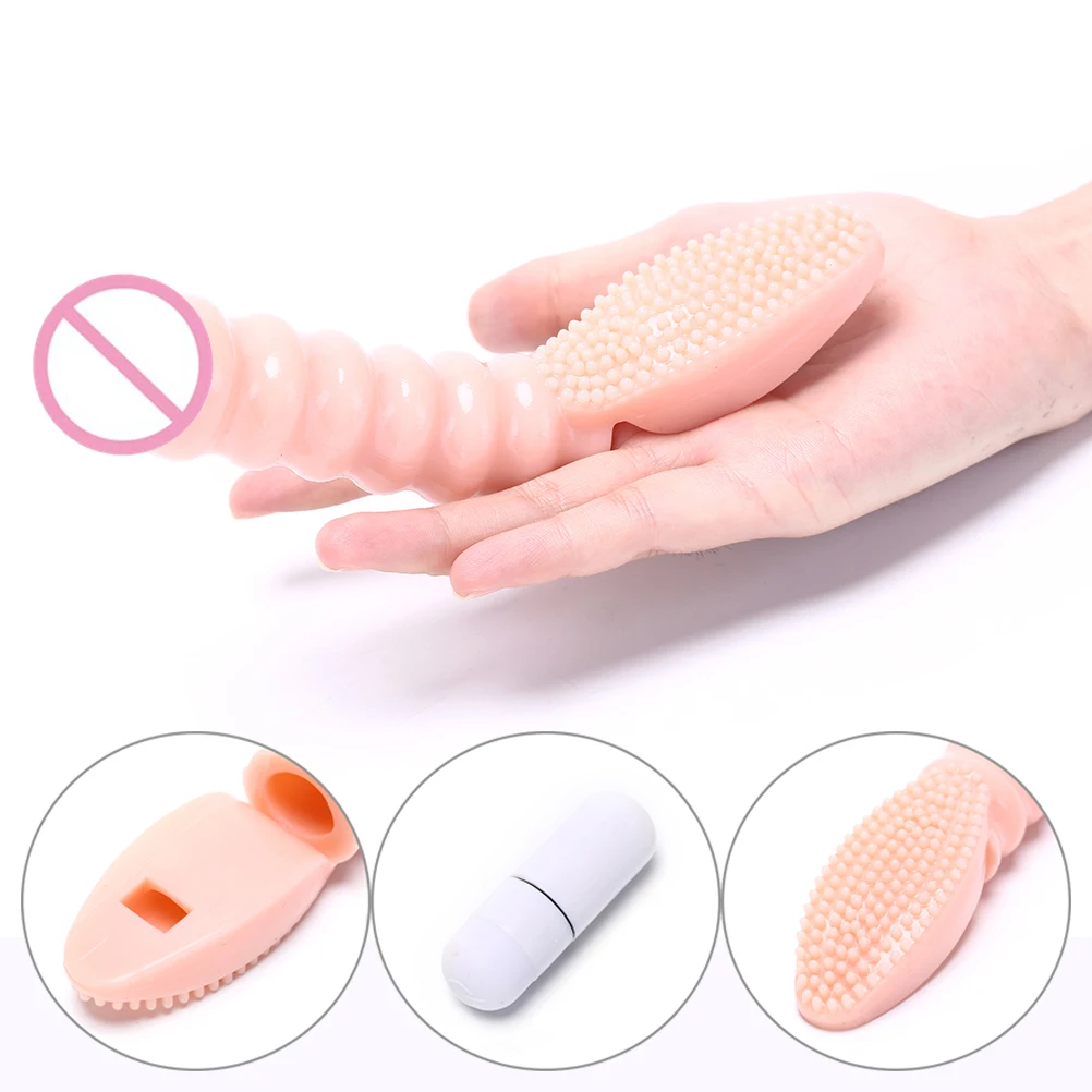 1pCS New Adult Game Massager Vibrator Waterproof Finger Sleeve Vibrator Massager G-Spot Stimulator