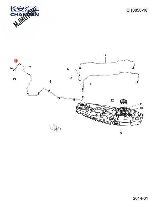 Топливный фильтр ASSY-FUEL бензиновый фильтр для китайской компании CHANGAN CS75 CS95 1,8 т 2,0 двигателя авто части двигателя S301130-0500