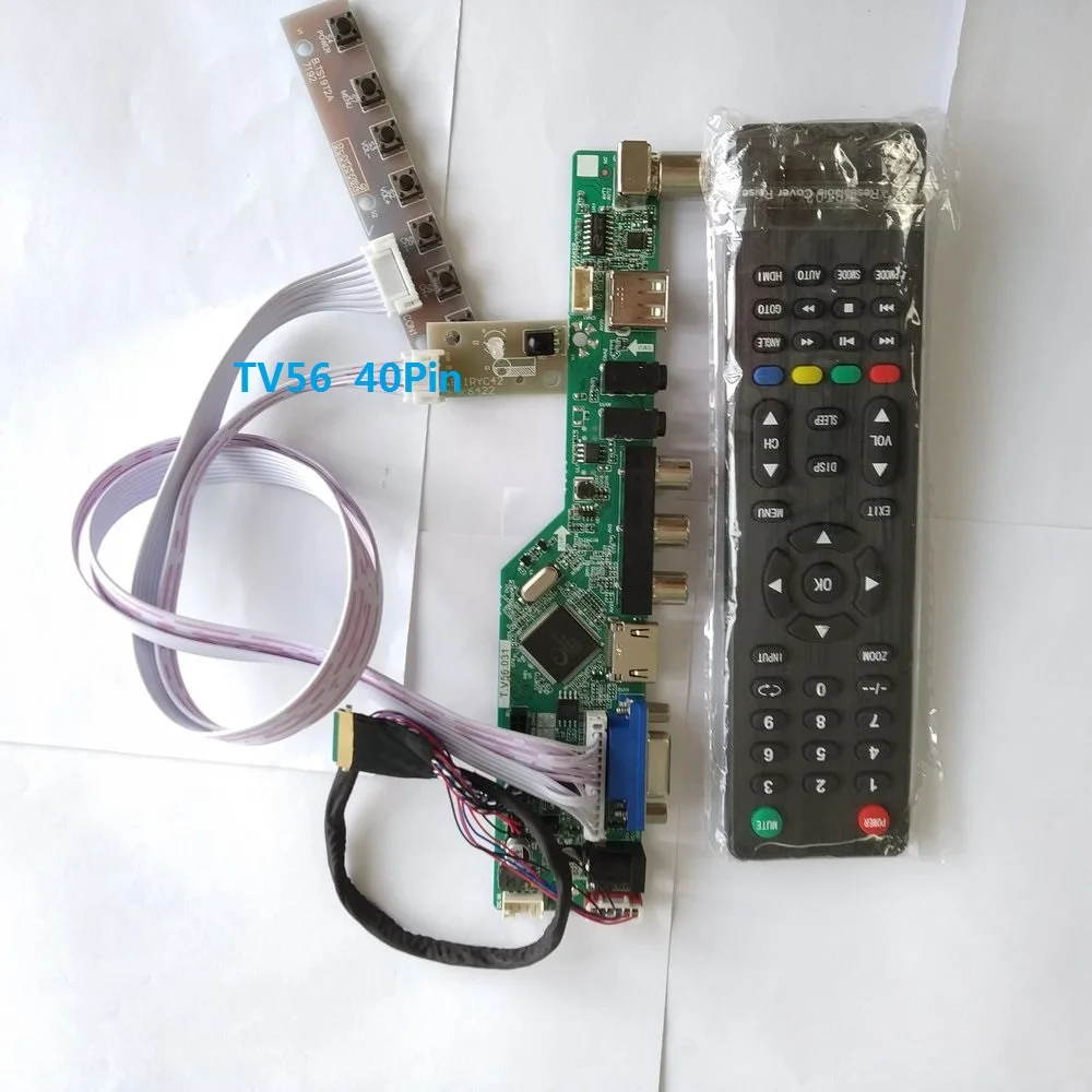 

kit for LP156WHB(TL)(B1) Panel Screen 40pin LVDS Controller driver board LCD LED 1366X768 15.6" TV AV USB HDMI VGA remote