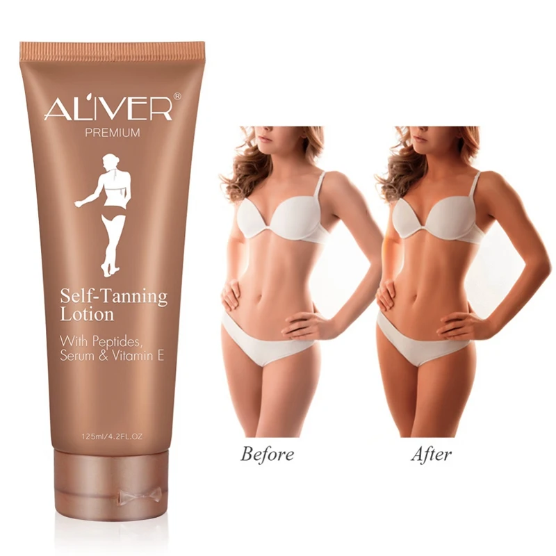ALIVER 125ml Tanning Cream Self-tanning Cream Tanning Milk Moisturizing Body Lotion Skin Care For Everyone