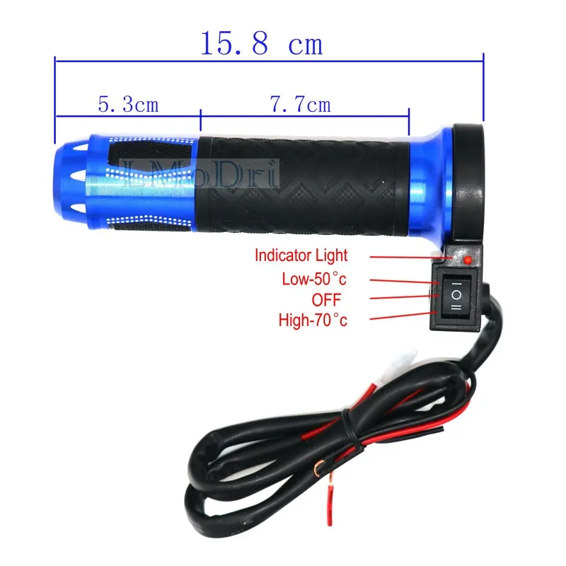LMODRI мотоциклетные ручки с электрическим подогревом мотоцикл Горячая ручка ATV Скутер 22 мм 7/" Руль грелка рук Алюминий 12 В