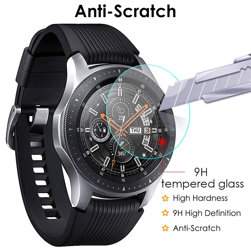 Аксессуары для часов, совместимые с samsung Galaxy Watch 46 мм, защита для экрана, водонепроницаемый 3D закаленное стекло, крышка для Galaxy Watch 42 мм