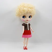 Обнаженная кукла для серии № 70BL0519 золотые короткие вьющиеся волосы подходит для DIY BJD игрушка для девочки