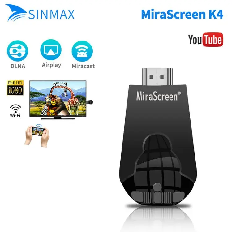 MiraScreen Smart Mini PC ТВ карты беспроводной 1080 P Miracast Dongle HDMI 2,4 ГГц Wi Fi дисплей Media Player Airplay DLNA приемник