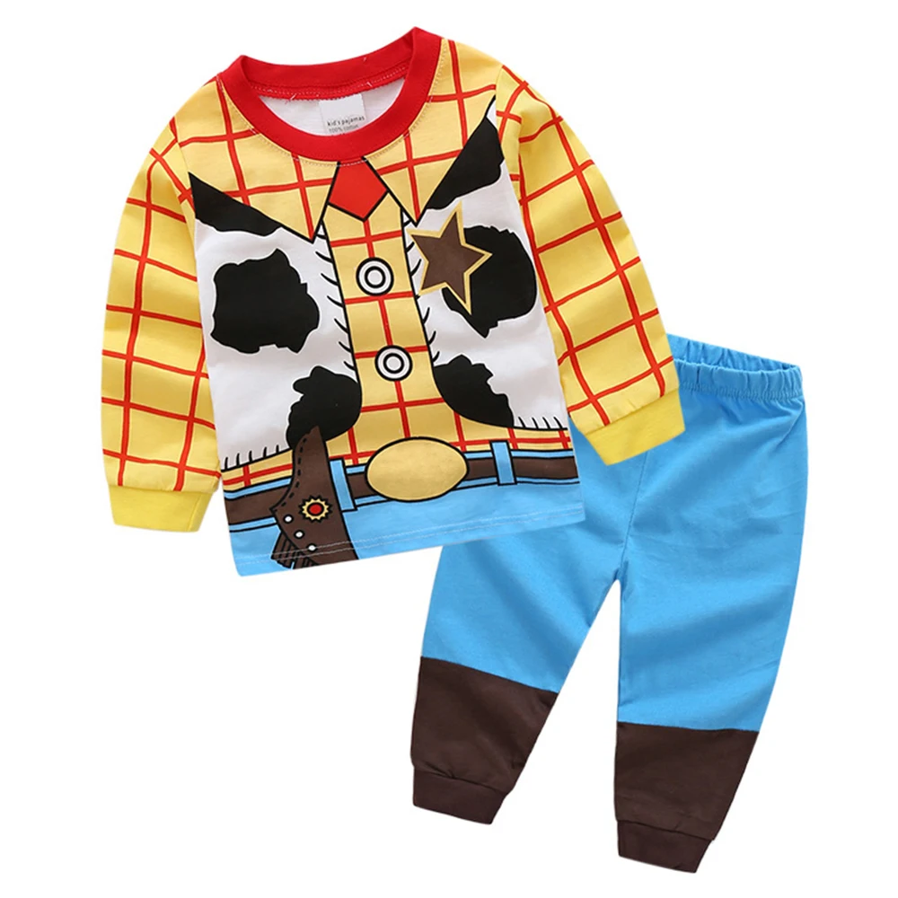 

AmzBarley Long sleeve Boys Pajama Set kids Woody costume clothing Children Cotton sleepwear Sets toddler nightgown night clothes