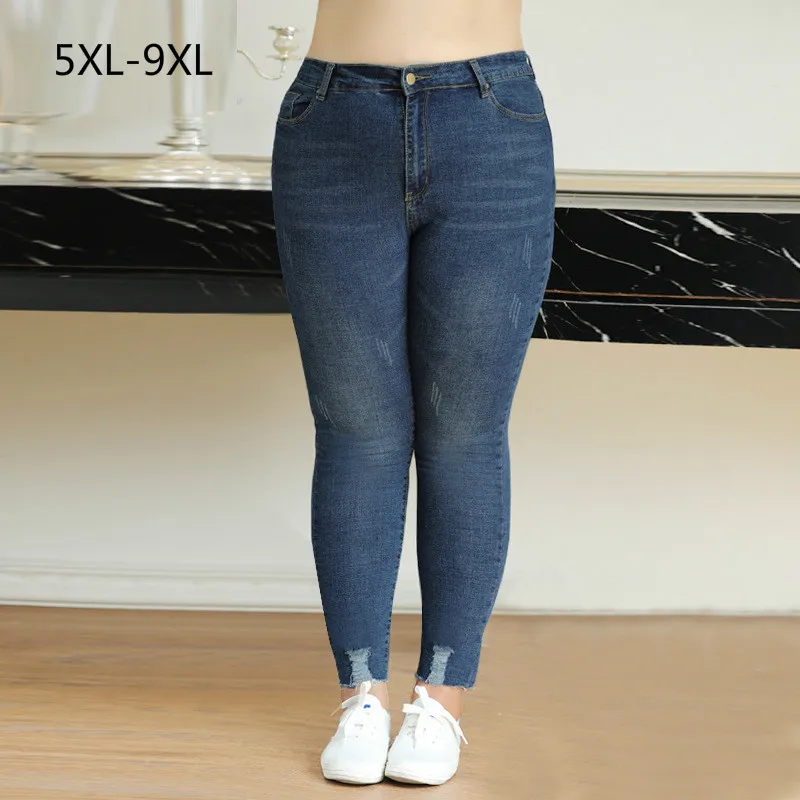 Большие размеры 9XL 8XL 7XL-3XL женские брюки 2018 Femininas Винтаж Высокая талия стрейч