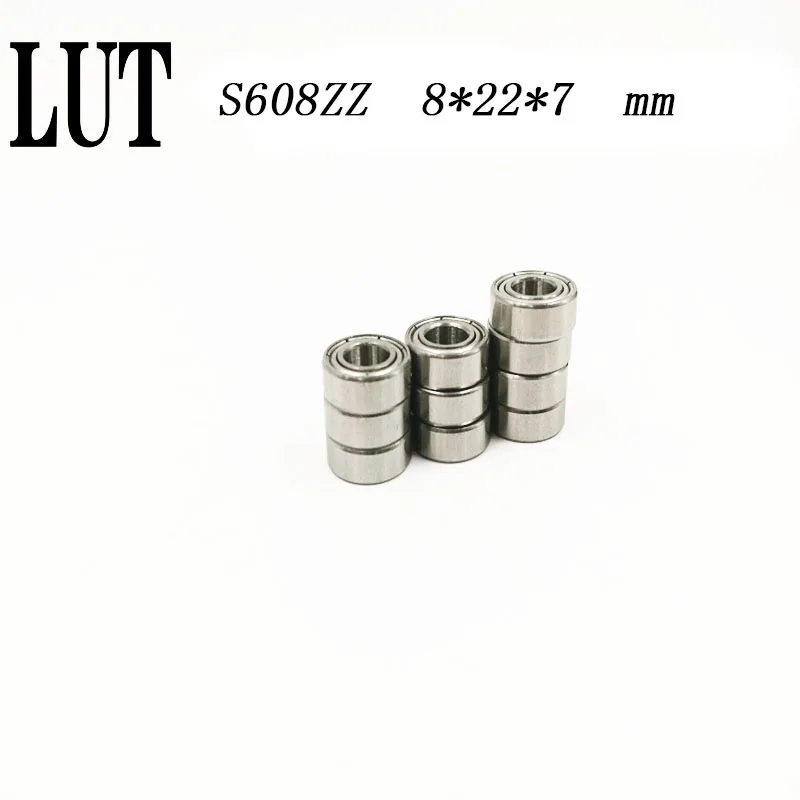 Ball Bearings S608ZZ 8x22x7mm 10pcs Stainless Steel Deep Groove Bearings