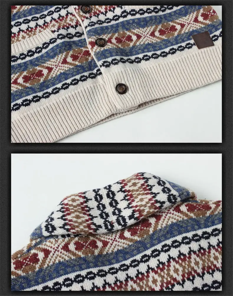 Muls Luxury Woolen Cardigans Men 80% Wool 20% Acrylic Winter Autumn Thicken Male Sweater Cardigan Jacket Men Navy Khaki 2018 New-07