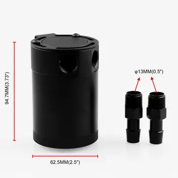 

Pouvoir Mishimoto Aluminum Alloy Car Vehicle Universal 2 Port Oil Catch Can Tank