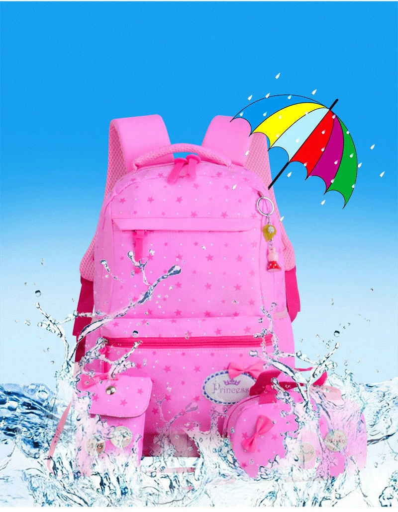 Модная одежда для девочек школьные сумки для подростков рюкзак комплект Для женщин плеча Водонепроницаемый дорожные сумки 3 шт./компл. Mochila ранец