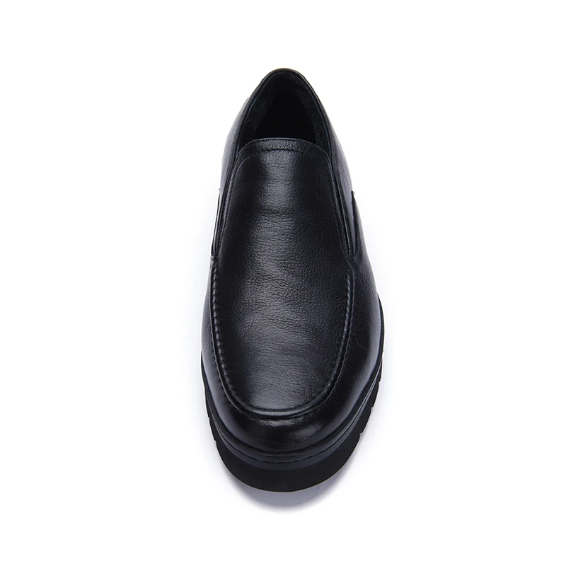 Jackmiller/Лидирующий бренд; Мужская зимняя обувь; Черная коровья кожа; шерстяная подкладка; теплая высококачественная базовая Мужская обувь; Повседневная Удобная обувь