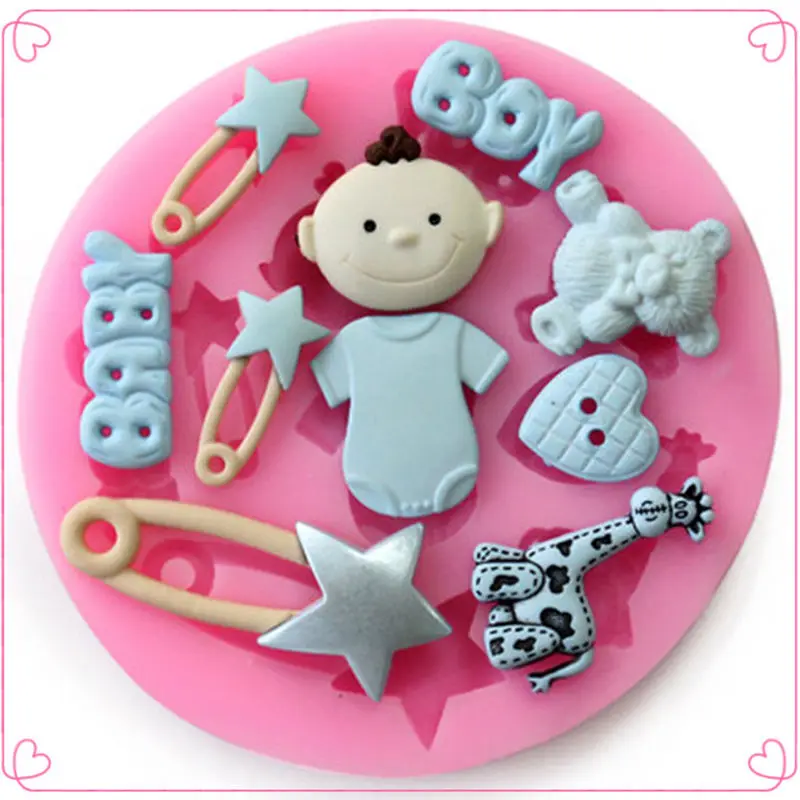 

Practical 3D Silicone Baby Pin DIY Moulds Sugarcraft Baking Tool Cake Decoration