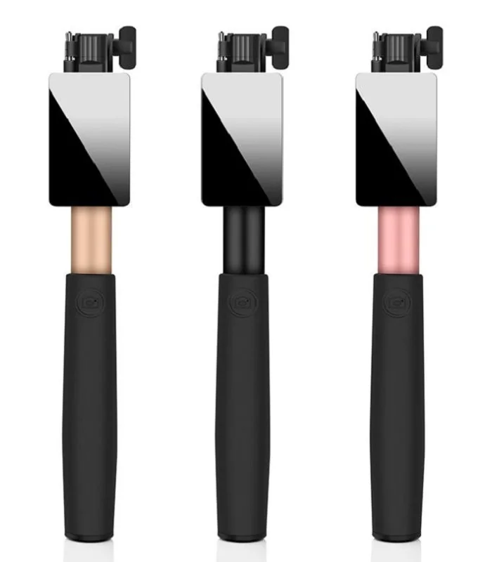

2019 hot High-end self-timer artifact no Bluetooth mini selfie stick Folding portable selfie stick For iPhone / Samsung / Huawei