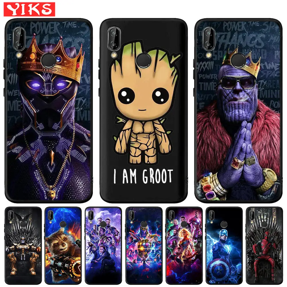 

Coque For Huawei Mate 20 10 P30 P20 P10 P9 P8 Lite Pro 2017 P Smart 2019 Cover Case Black Panther Marvel Deadpool Thanos Shells