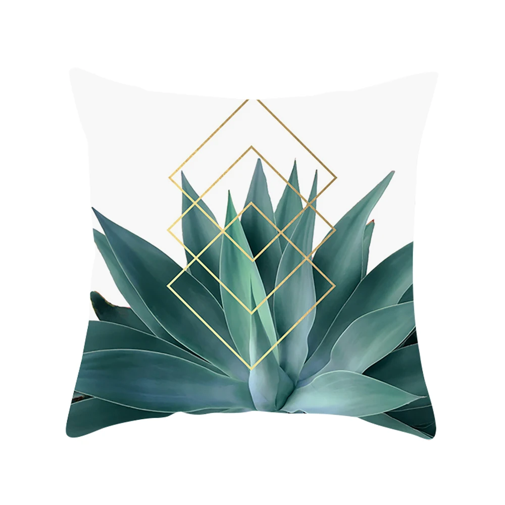 Urijk 1 шт., наволочка с рисунком зеленых листьев, чехол, тропические подушки для растений, полиэстеровый чехол для подушки 45x45 м - Цвет: 8