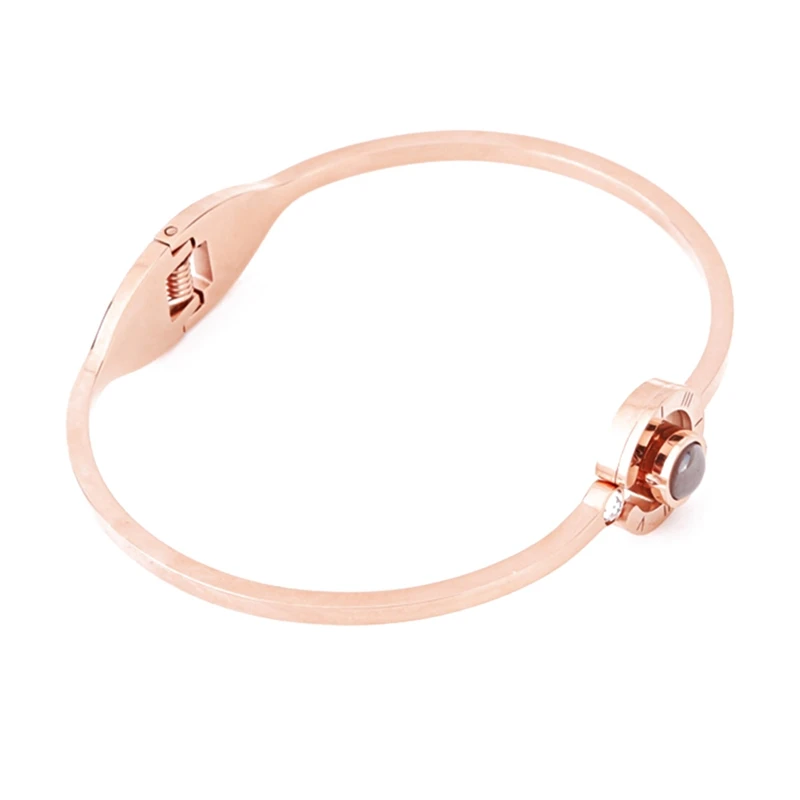

2019 New Listing Bracelet Rose Gold 100 Languages I Love You Fashion Charm Ladies Bracelet Valentine's Day Gift Direct Wholesale