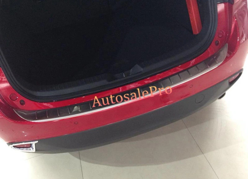 

For Mazda 3 AXELA M3 2014-2016 Hatchback Outer Rear Sill Bumper Cover Plate Trim 1pcs