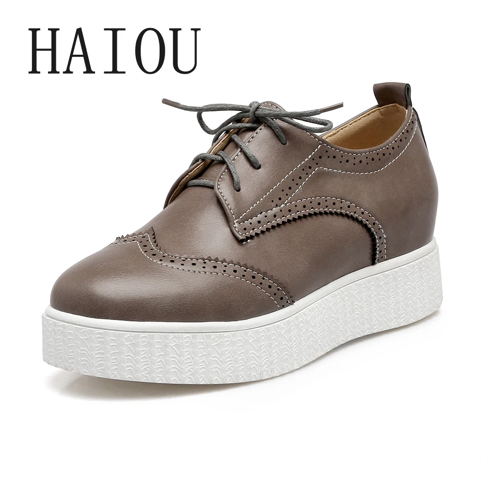 

2017 fashion Spring Women Brogue Shoes Fretwork Patent Leather Lace Up Shoes for Woman Shoes Ladies Oxfords Shoes Zapatos Mujer