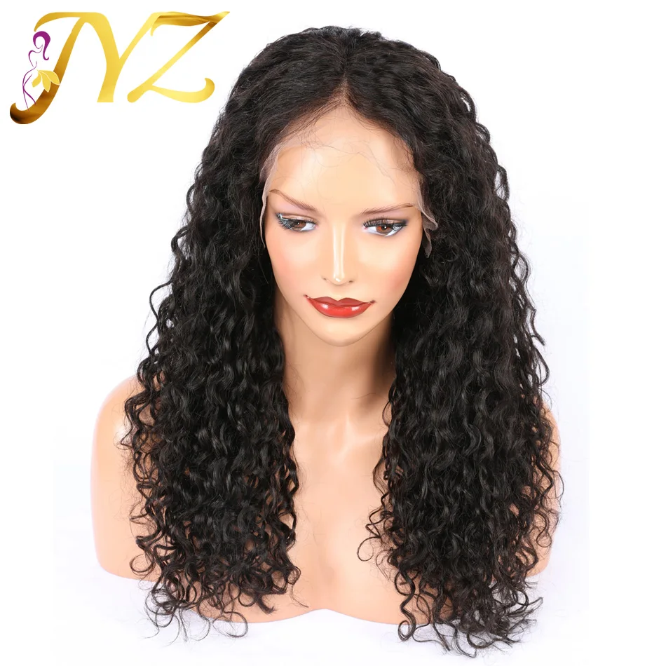 

JYZ Curly Lace Front Human Hair Wigs For Women Pre Plucked Lace Front Wigs 13*4 Bleached Knots With Baby Hair Full End