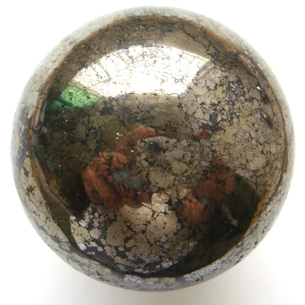 

HOT 1PC 60mm Natural Pyrite Ball Healing Sphere Specimens exquisite gift or home decoration Free Shipping