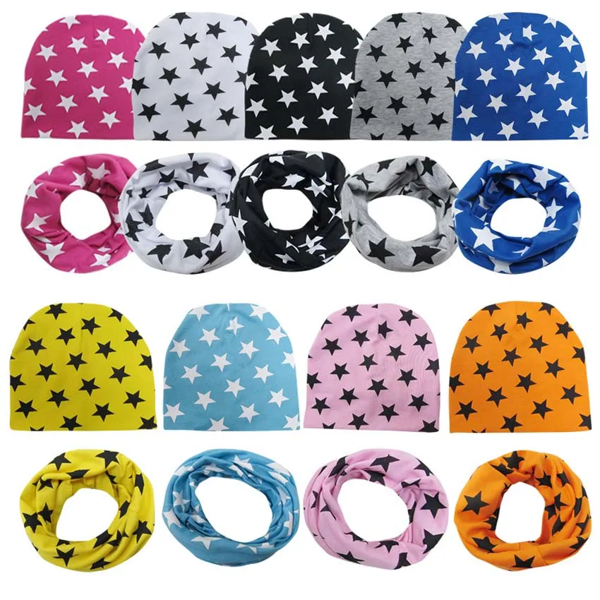 

2017 New Design Pure Color Cartoon Star Baby Scarf Star Fishbone Anchor Pattern Kids Scarf Children Collar Girls Boys Scarf