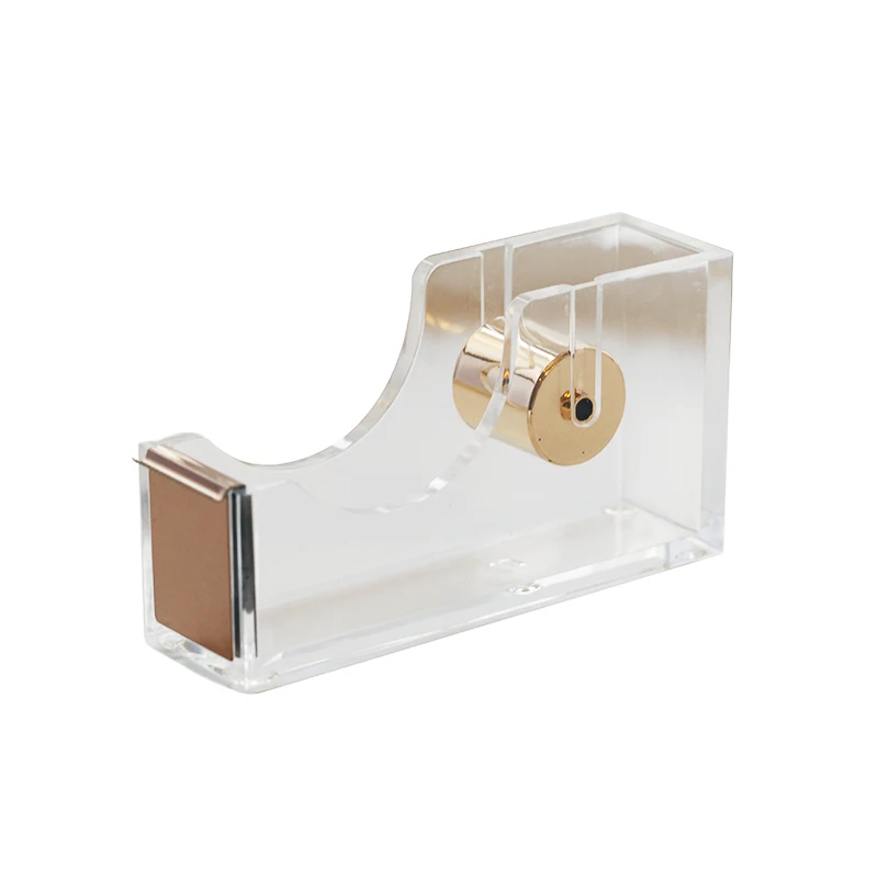 crylic Tape Seat Holder Office Dispenser Desktop With Cutter Supplies Rose Gold | Канцтовары для офиса и дома