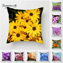 Fuwatacchi Chrysanthemum Flower Cushion Covers Plum Blossom Lavender Pillows Cover Decorative Home Sofa Chair Floral Pillowcases