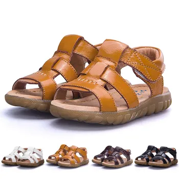 

NEW Toddler Little Kids Baby Girls Boys Leather Soft Beach Shoes Sandals Sneakers sandale enfant сандали пляжные детскиеC30