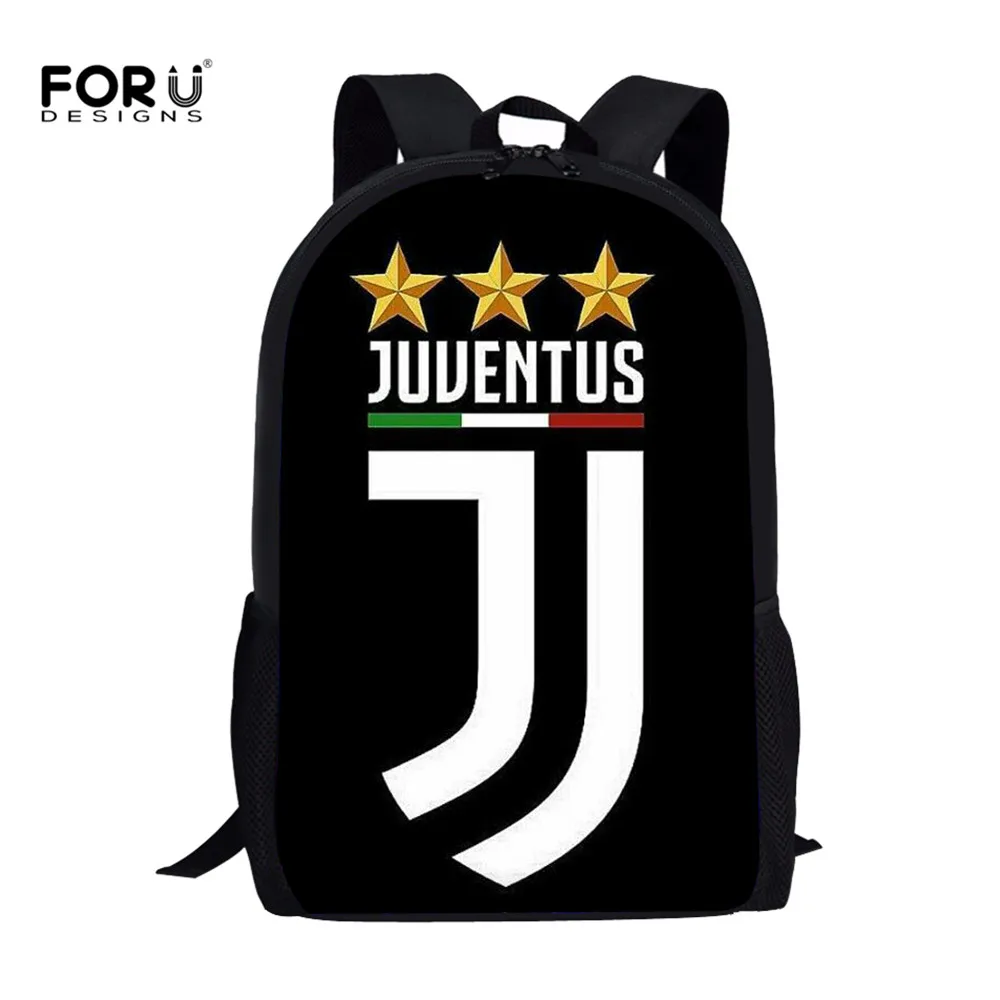 melhor FORUDESIGNS Moda Juventus 3D Impresso Meninos de Escola Sacos de Escola Primária Estudantes Mochilas Mochilas Grandes Grandes Mochilas Casuais