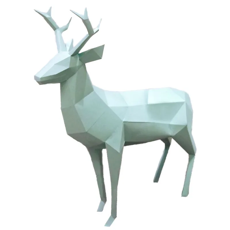 3D бумажная модель оленя поделка животное домашний декор бумажные пазлы