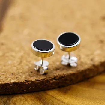 

The character of silver new women's Classic Black Onyx promotional price subscription S925 Earrings