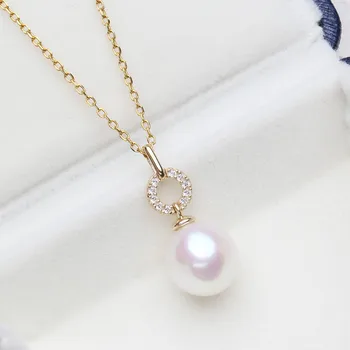 

Luxury genuine G14K Gold Accessories Fashion Pearl Pendant Settings Findings Pendant Mountings Women Accessories Female Jewwelry