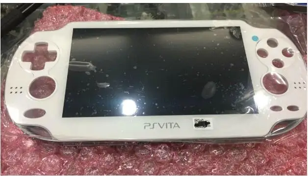 Черный/белый цвет Oled для Playstation PS Vita psv 1000 1001 1004 ЖК-дисплей+ сенсорный дигитайзер+ рамка - Цвет: White