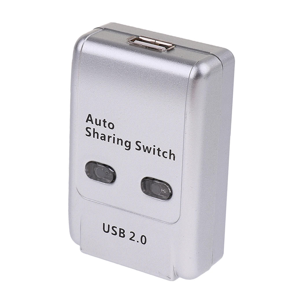 2 порта USB 2,0 автоматический распределительный Переключатель концентратор селектор переключатель для принтера/сканера