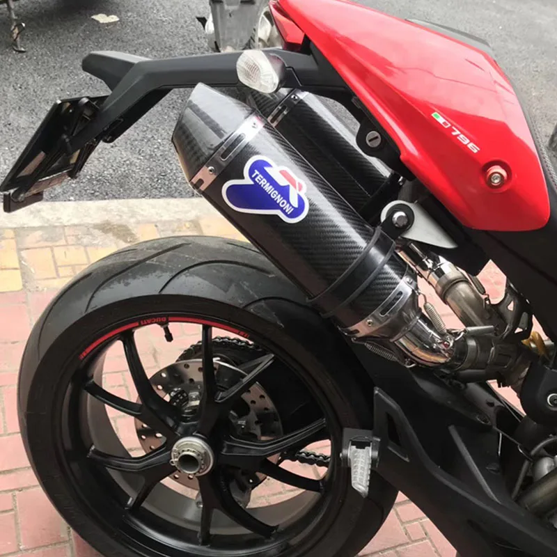 Для DUCATI 696 795 796 848 мотоциклетный глушитель выхлопных газов труба полная система
